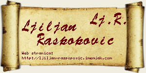Ljiljan Raspopović vizit kartica